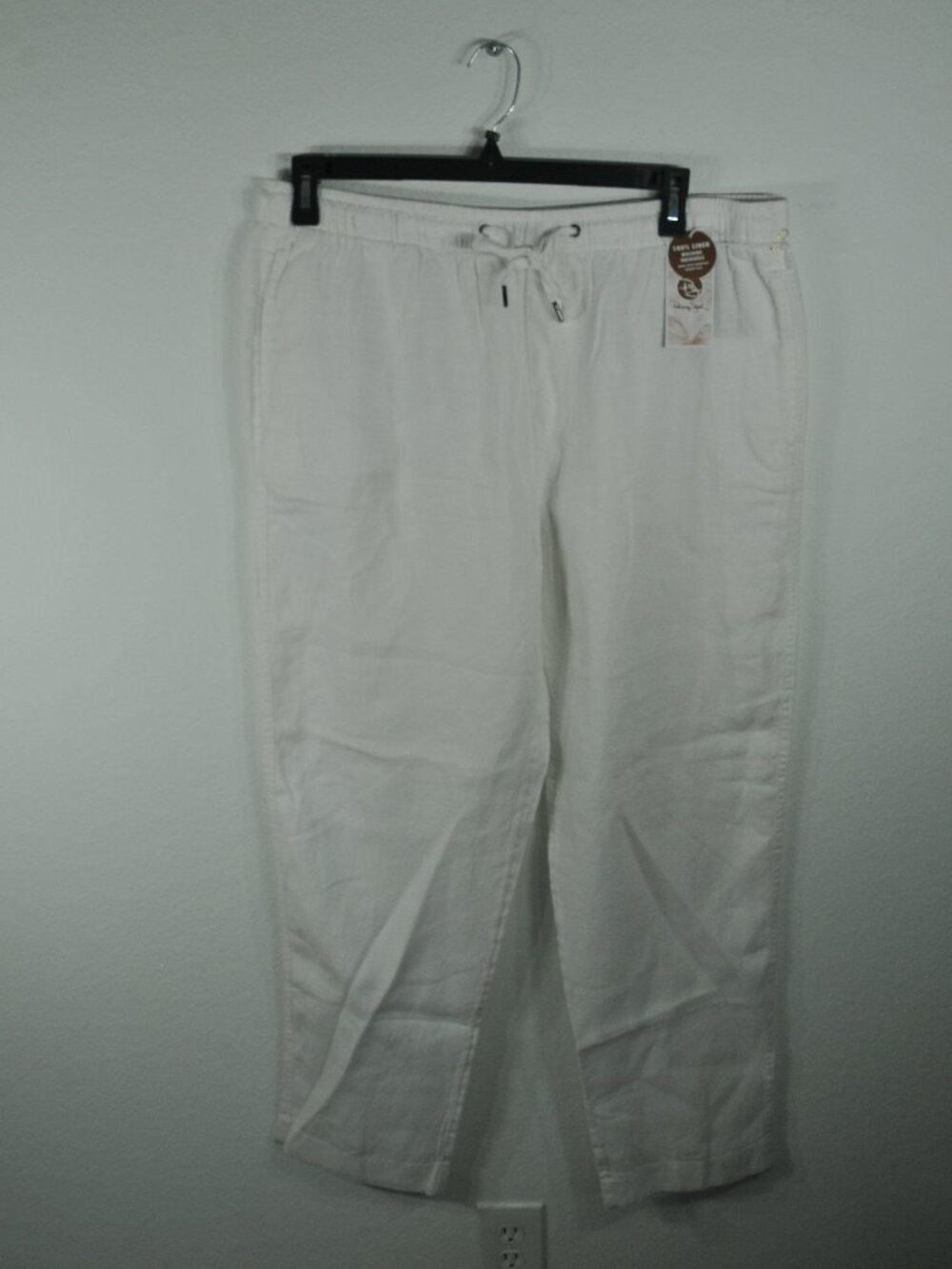 Panama Jack Men's Pants XL Lightweight 100% linen White NWT